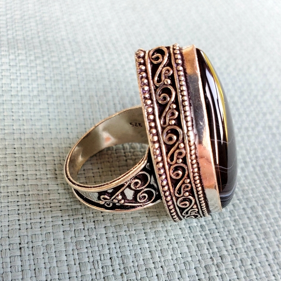 New Botswana Agate 925 Silver Ring. - Picture 9 of 11